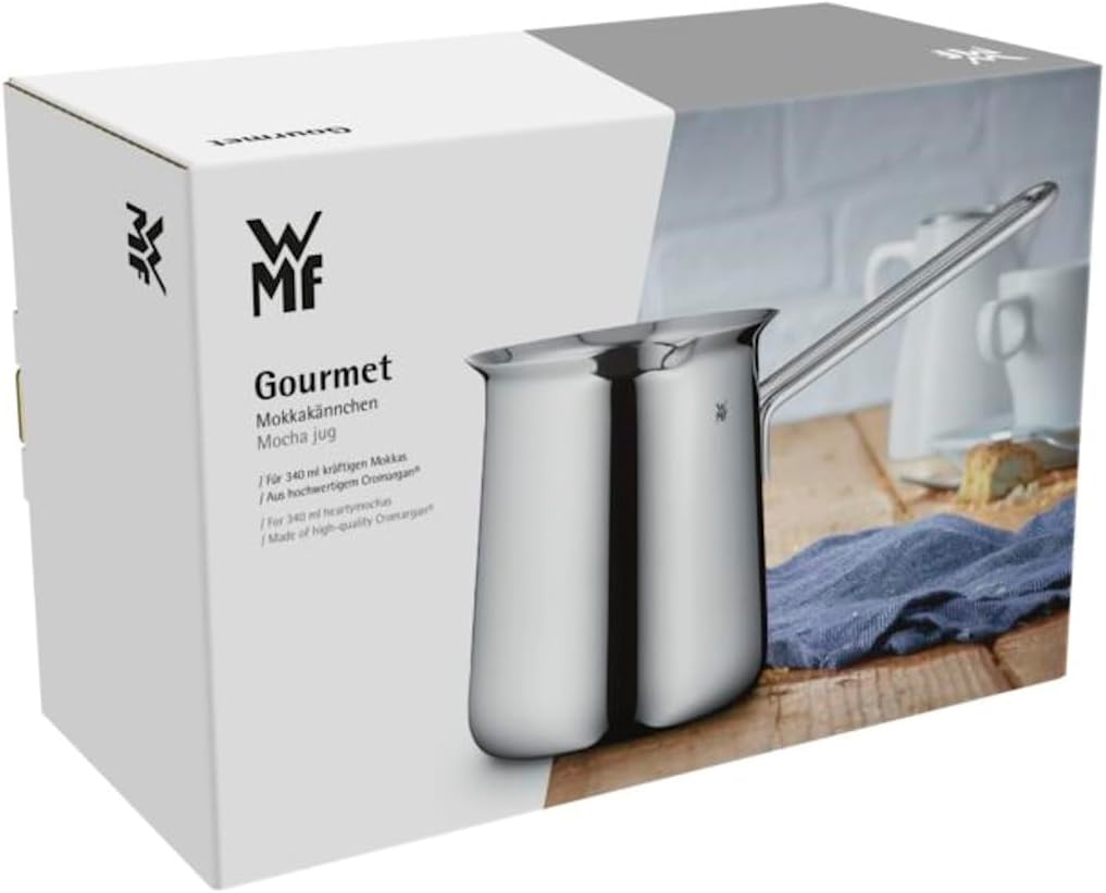 WMF Gourmet Mokkakännchen 340 ml, Mokkakanne für 6 Tassen geeignet, Cromargan Edelstahl poliert, spü