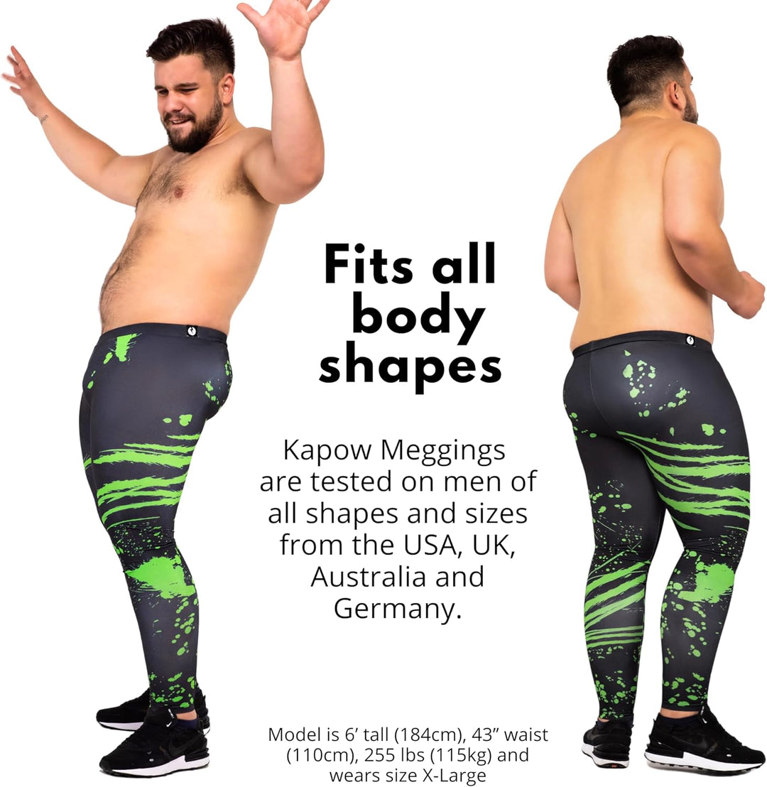 Kapow Meggings - Die originalen Männer-Leggings: Ideal für Fitness, Laufen, Mode, Festivals, Partys