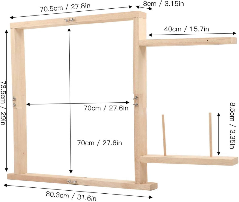 Holzrahmen Zum Weben von Teppichen, 70 X 70 Cm, DIY-Handwerk, Tischständer, Wandteppich-Herstellungs
