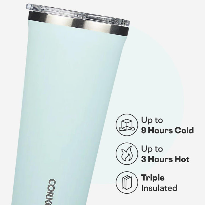 Corkcicle Becher, 450 ml, Puderblau 473 ml Farbe: Hellblau, 473 ml Farbe: Hellblau