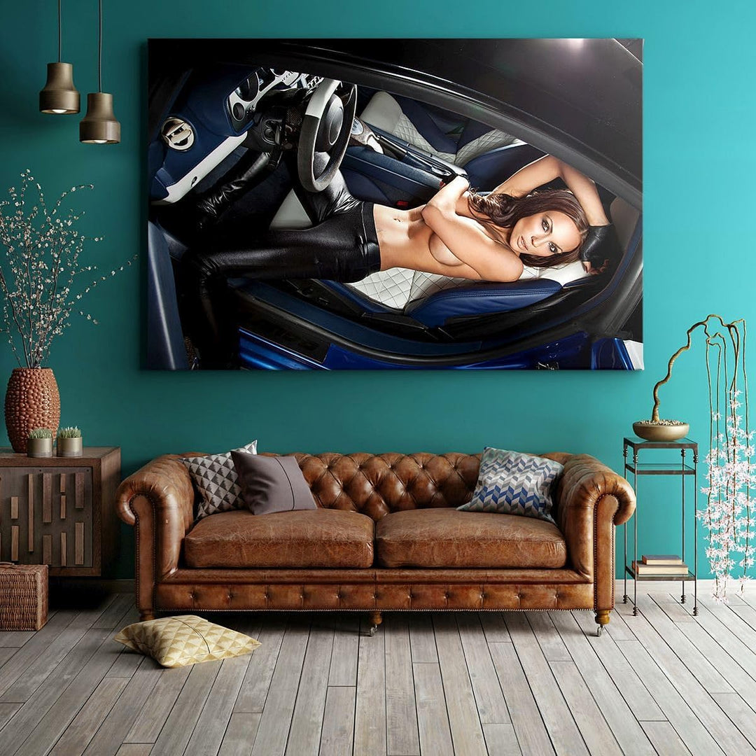 Bilder auf Leinwand Schönheit Körper Auto Modell Leinwandbild 70x50cm Wandbilder Dekoration Wohnzimm