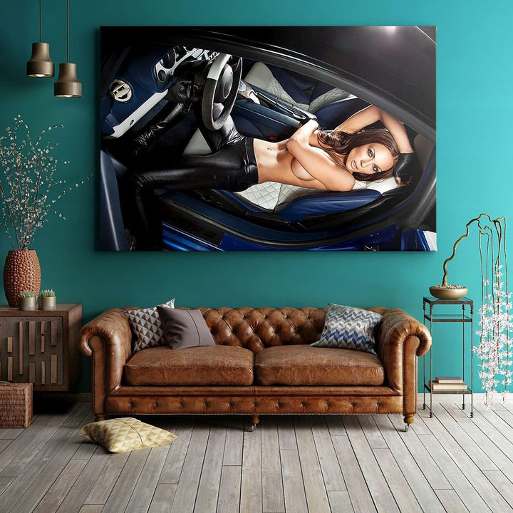 Bilder auf Leinwand Schönheit Körper Auto Modell Leinwandbild 70x50cm Wandbilder Dekoration Wohnzimm