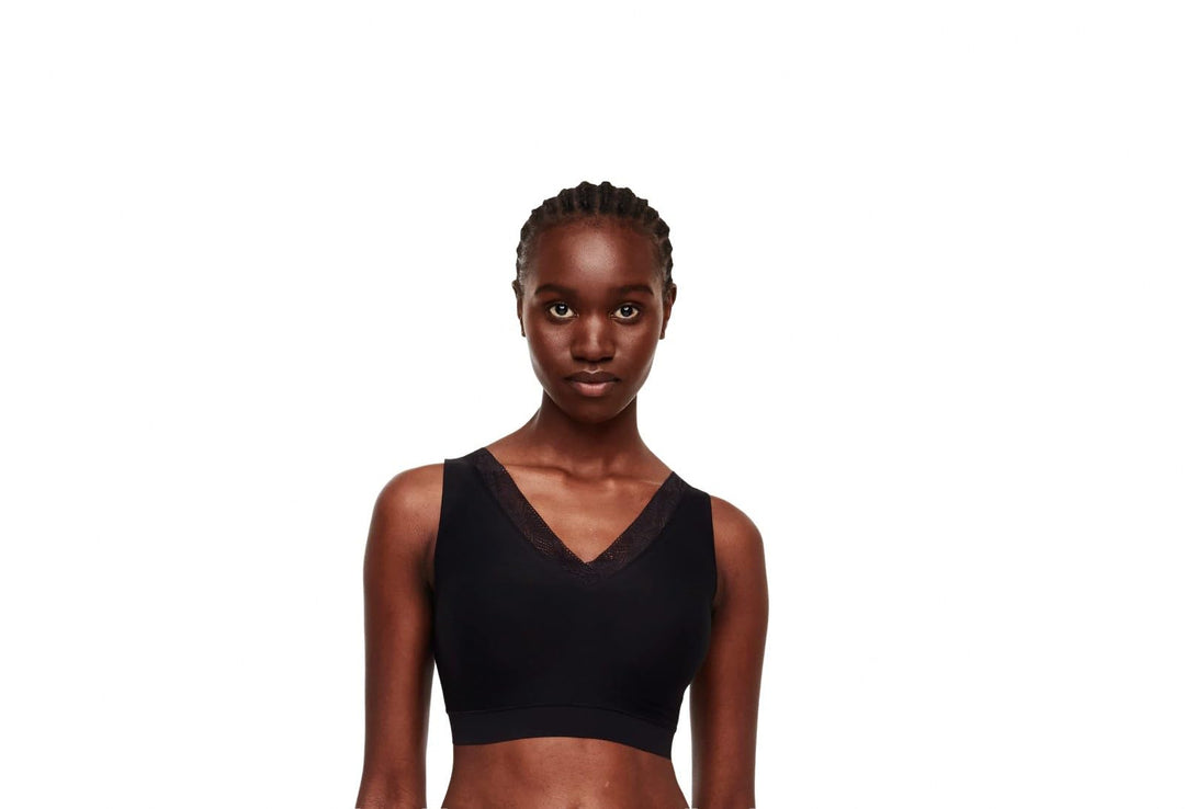 Chantelle Damen Softstretch Uw Sg Sans A. Wire Free Bra T-Shirt-BH XS/S Schwarz, XS/S Schwarz