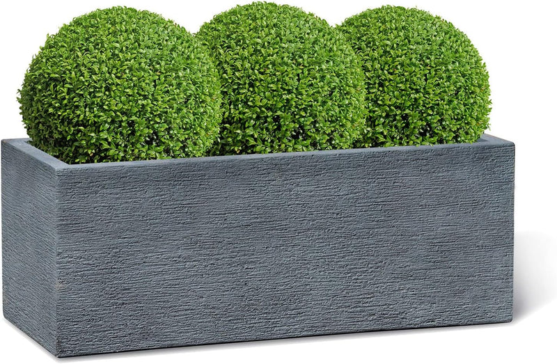 ESCHBACH® Pflanzkübel Box 80 Stein Grau Rechteckig * 80 x 30 x 30 cm * 10 Jahre Garantie 80x30x30, 8
