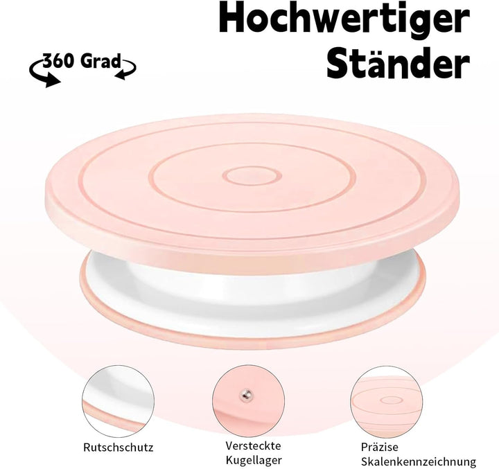 Torten ZubehöR, 137 StüCk Backen ZubehöR, Wiederverwendbar Tortenplatte Drehbar, Backutensilien Back