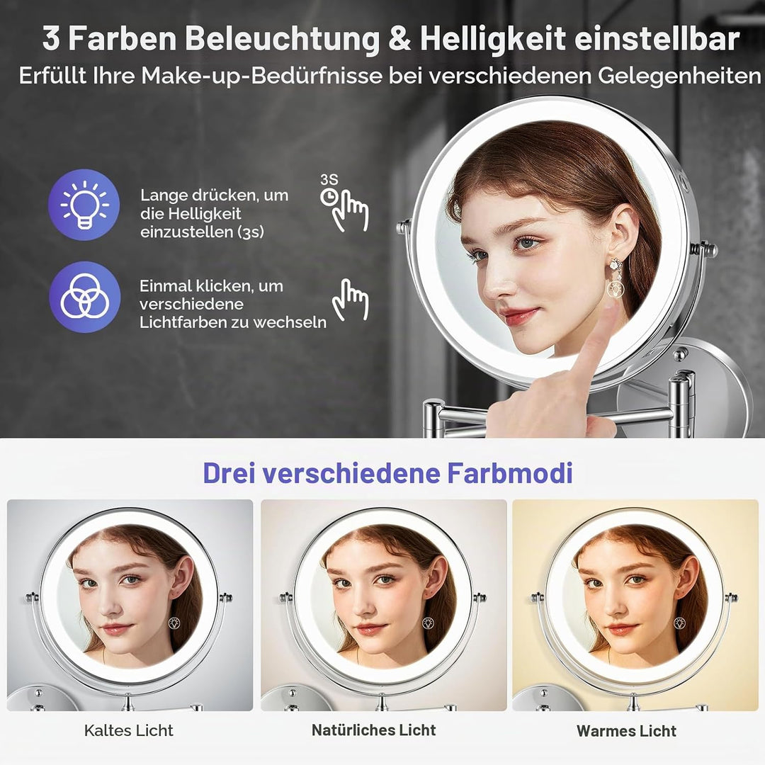 Abwandspiegel für lichtbrillen: mit verbotenem Make-up und 1X 15X vergrössern Sich die kommode, Bad
