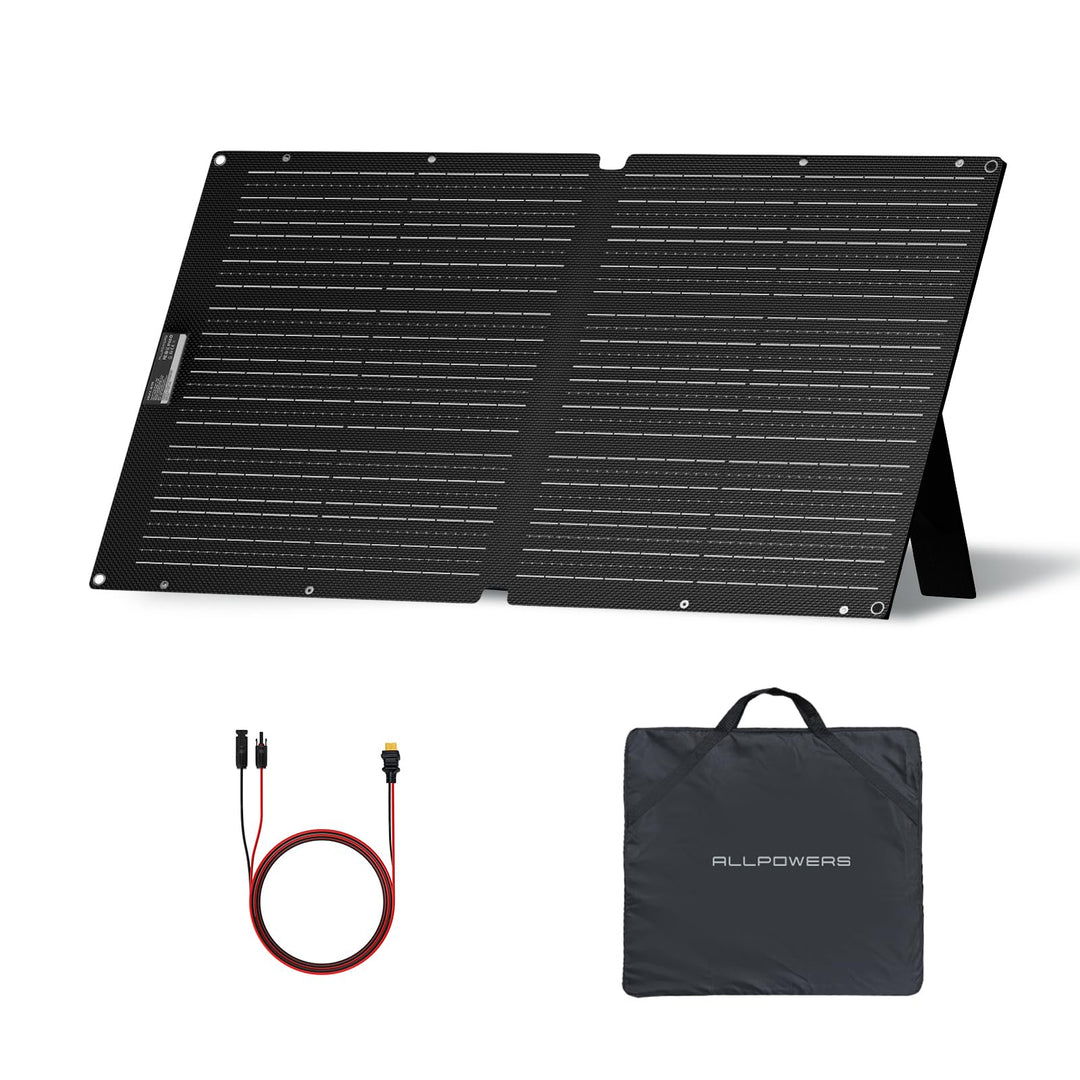 ALLPOWERS Faltbares Solarpanel 100W Solarmodul Speziell für Tragbare Powerstation und Outdoor Solarg