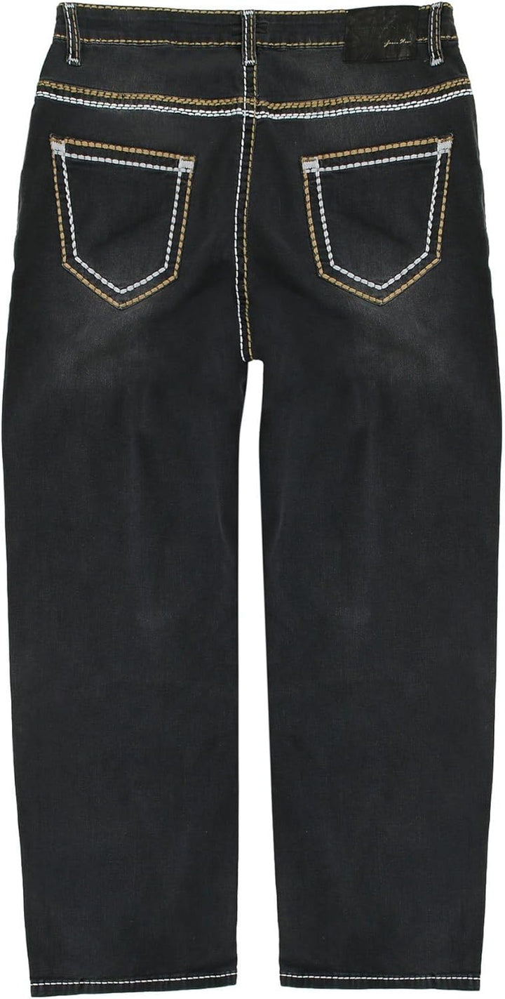 Lavecchia Herren Designer Jeanshose LV-503 Stone-Black Comfort Fit in verschiedenen Grössen 42W / 30