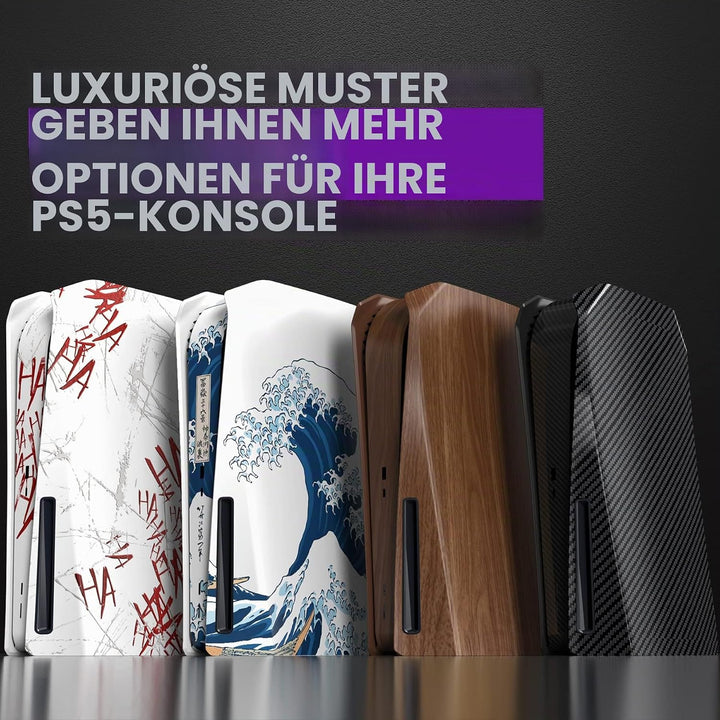 eXtremeRate Re-Design eXcover Shell für ps5 Konsole Disc Edition, Intergriert Abdeckung Front/Rückpl
