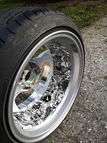 Auto-Dress® Stickerbomb Auto-Folie mit Luftkanal-Technik für 3D Car-Wrapping | Mit Marken & Logos, J