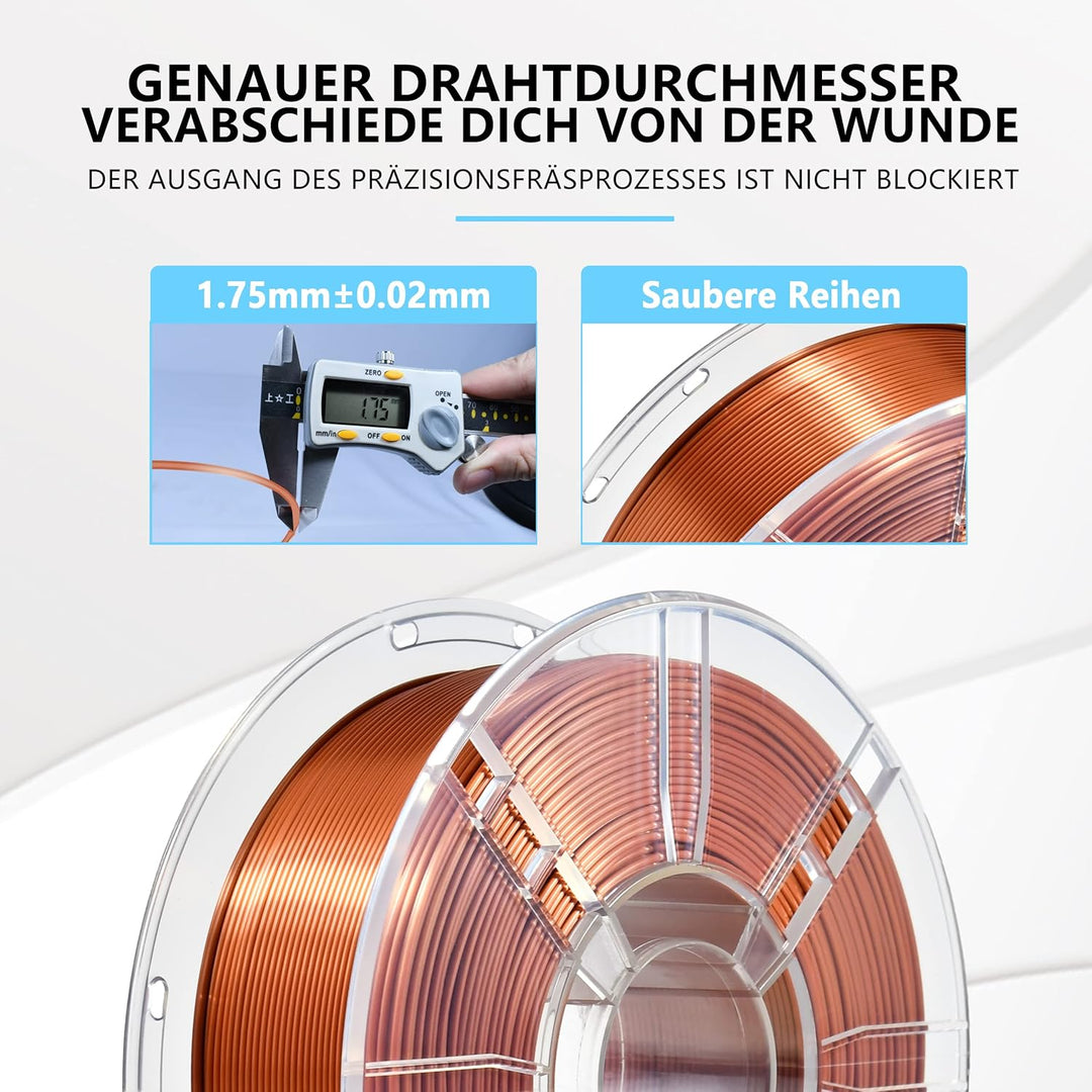 iBOSS PLA Plus (PLA+) Glänzendes Seide 3D Drucker Filament 1,75mm, Seiden filament Masshaltigkeit +/