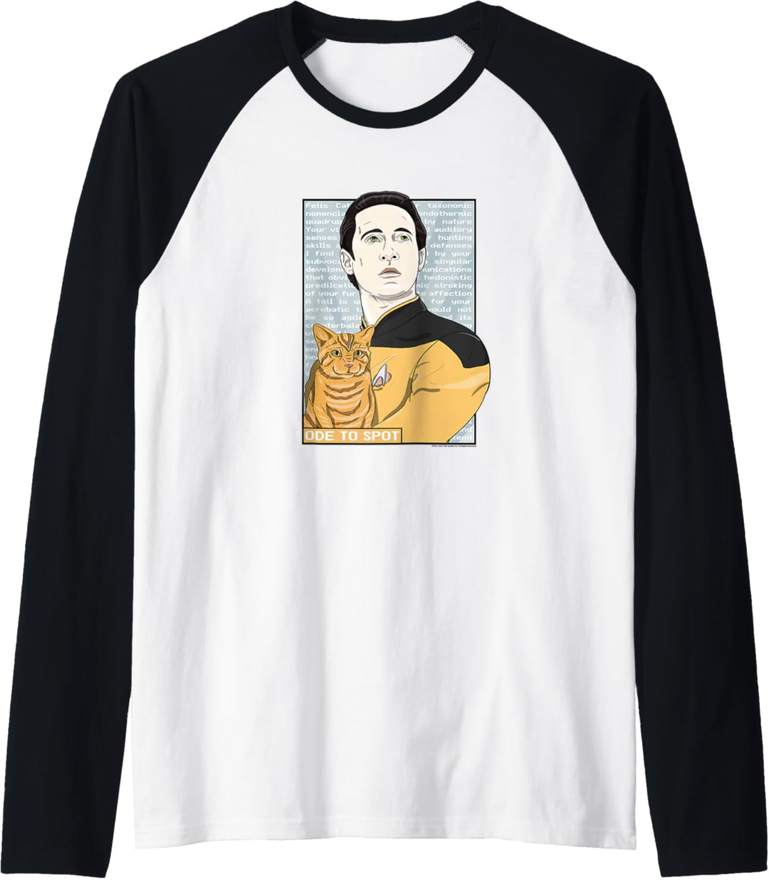 Star Trek: The Next Generation Data Ode To Spot Portrait Raglan