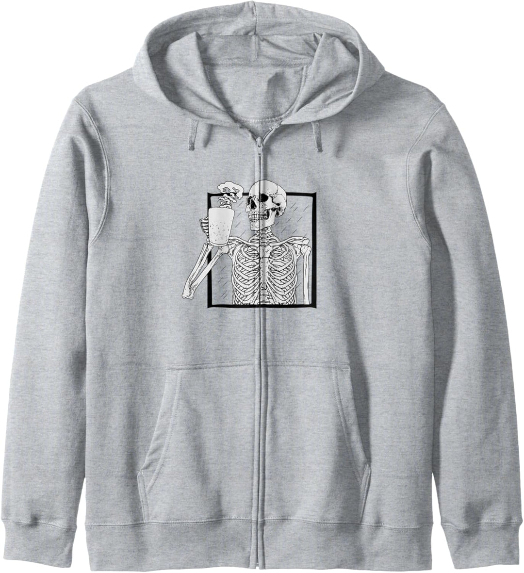 skelett trinkkaffee halloween 2022 skelett kaffee Kapuzenjacke