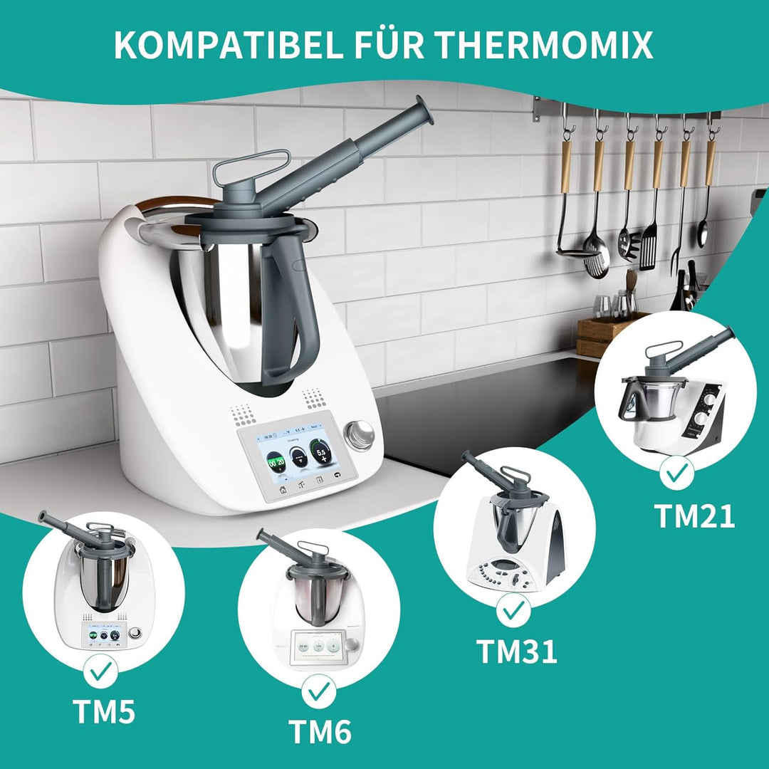 Dampfumleiter für Thermomix Zubehör TM5 TM6 TM31, Dampfumleitung für Schutz Küchen Hängeschränke, Ex