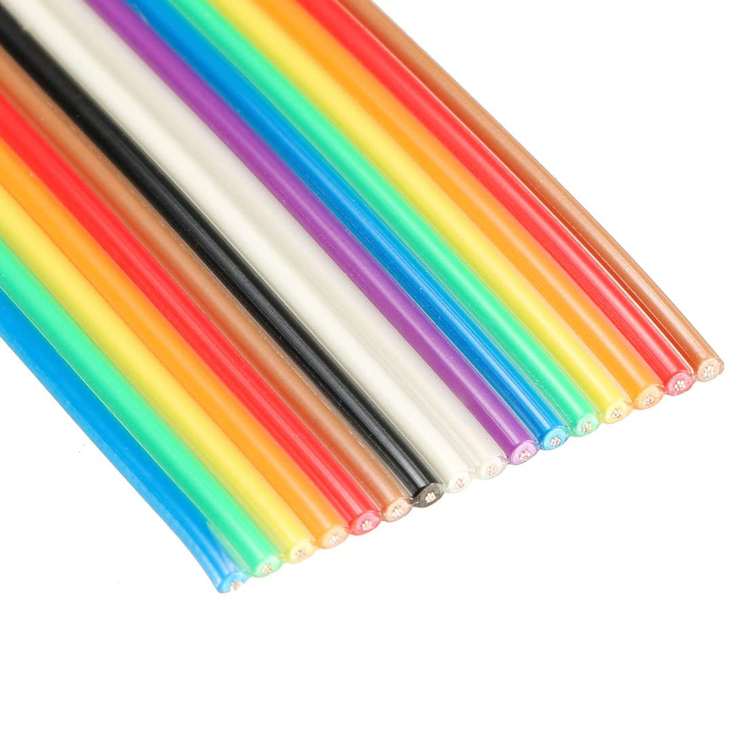 sourcing map Flachbandkabel 16P IDC-Draht Regenbogenfarbe 1,27mm Abstand 5 Meter lang