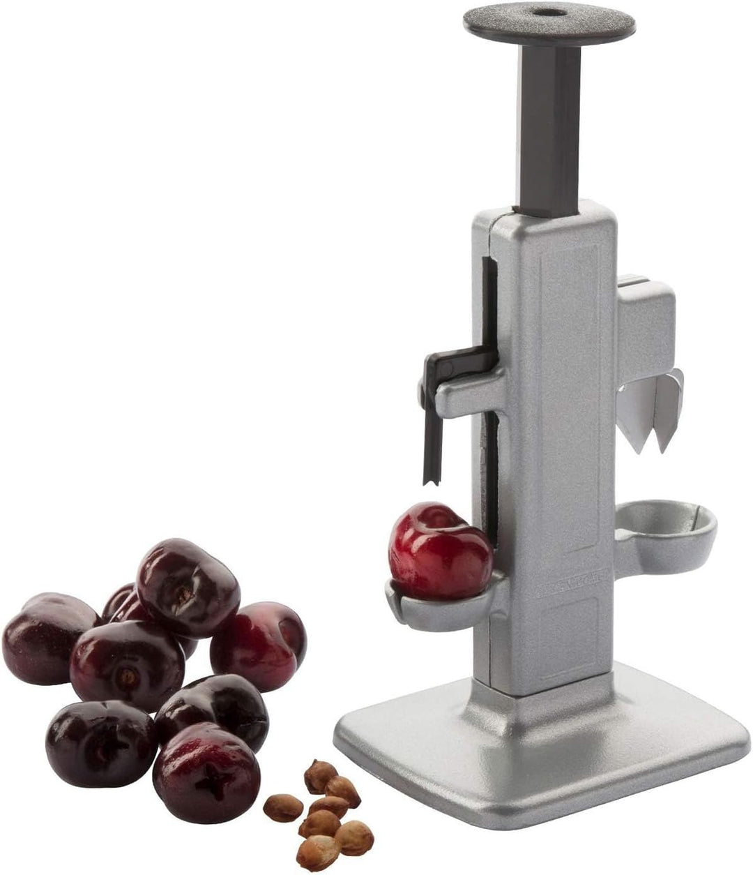 Westmark Kirschen- und Pflaumenentsteiner, Kombi-Entkerner, Höhe: 23 cm, Aluminium/Edelstahl/Kunstst