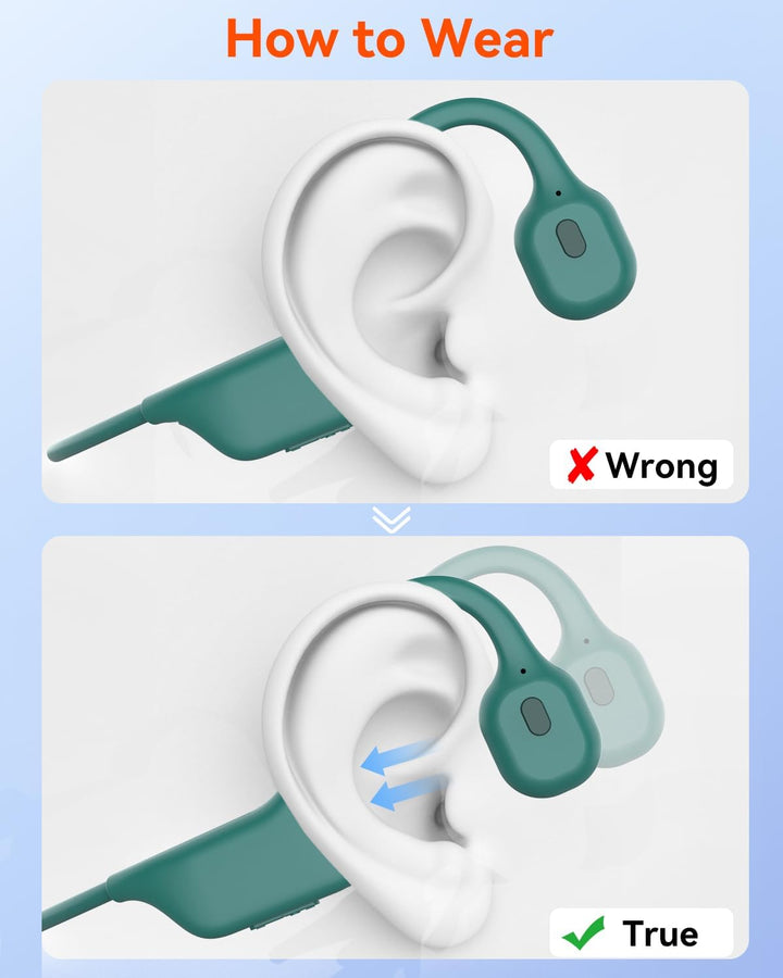 SANOTO Knochenschall Kopfhörer Bluetooth 5.3 Open Ear Kopfhörer IPX7 wasserdichte Schweissfeste Bone