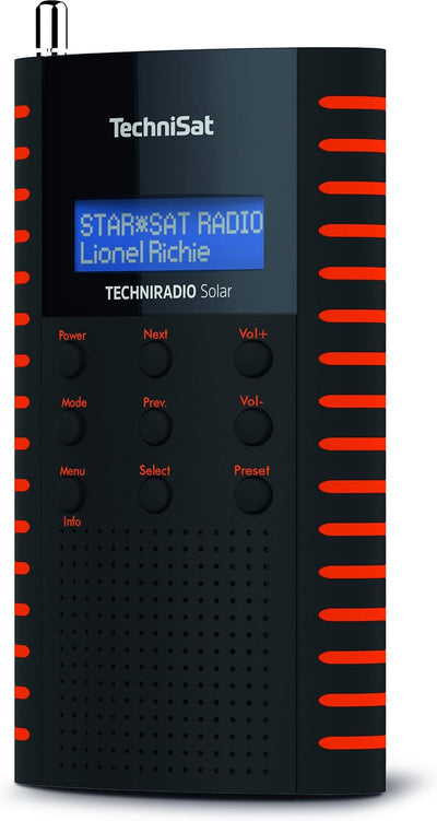 TechniSat TechniRadio Solar tragbares DAB Radio (DAB+, UKW, Kopfhöreranschluss, Aufladung über Solar