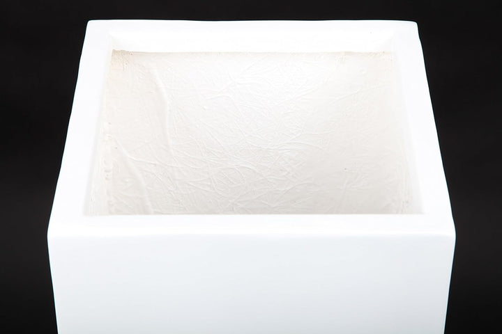point home Blumentopf, Pflanzkübel aus Fiberglas, weiss, 100cm - für Innen