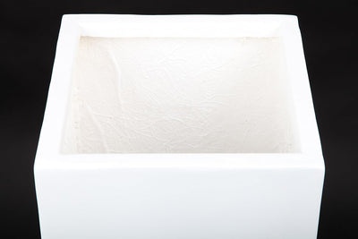 point home Blumentopf, Pflanzkübel aus Fiberglas, weiss, 100cm - für Innen