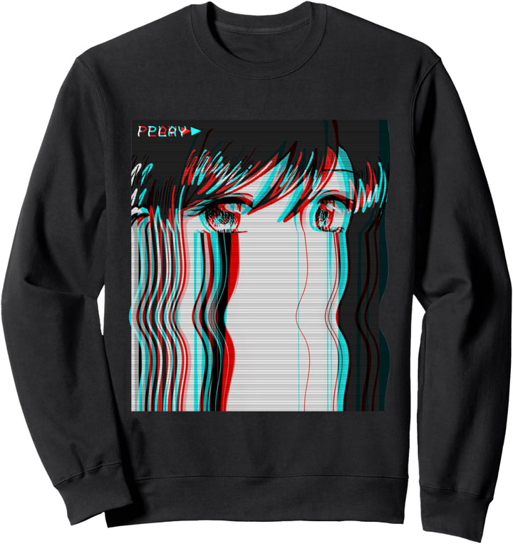 Vaporwave Aesthetic Anime Girl VHS Eboy Egirl Harajuku Lofi Sweatshirt