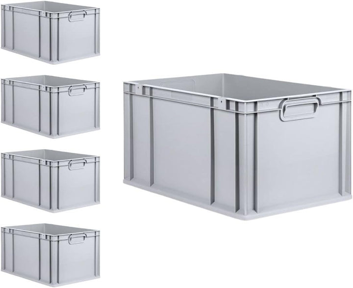 PROREGAL SuperSparSet 5x Eurobox NextGen Grip mit Scharnierdeckel und gelben Schiebeschnappverschlüs