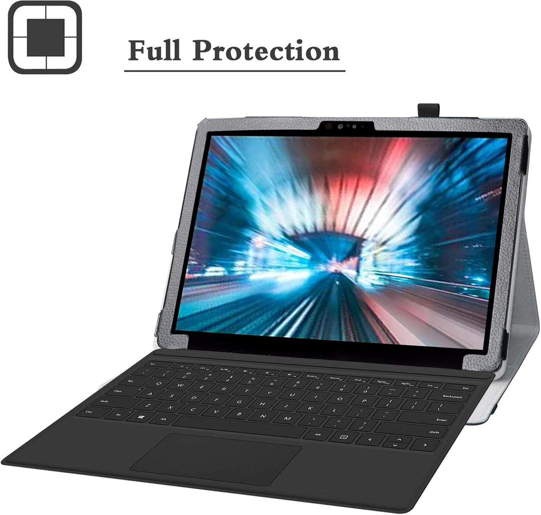LiuShan Kompatibel mit Dell Latitude 7200 Tablet-Schutzhülle, PU-Leder, schmal, faltbar, Ständer, fü