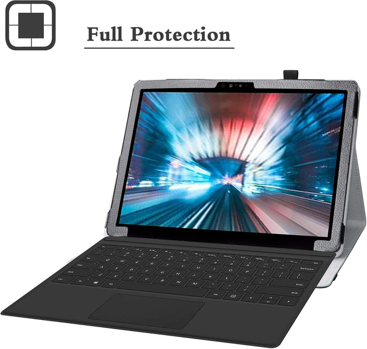 LiuShan Kompatibel mit Dell Latitude 7200 Tablet-Schutzhülle, PU-Leder, schmal, faltbar, Ständer, fü