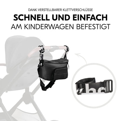 Hauck 2in1 Bauchtasche und Kinderwagentasche, Grosser Kinderwagenorganizer Hüfttasche Crossbody Brus