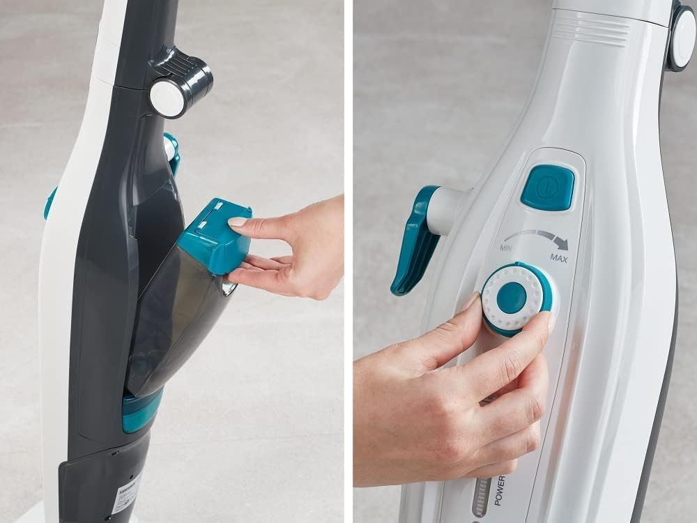 Leifheit Dampfreiniger CleanTenso mit heissem Wasserdampf gegen Bakterien, Dampfmop mit kurzer Aufhe