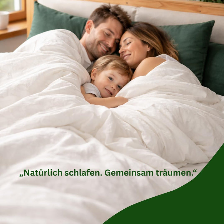 Zirbenholz Betten-Set, Set A Klimafaser, 2 x Decke 135x200 cm | Kissen &amp; Decken mit Zirbenholz, Klim