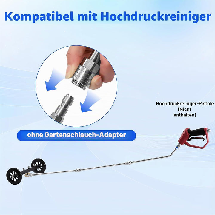 Tool Daily Unterwagen Hochdruckreiniger Aufsatz 16 Zoll, Doppelfunktion Unterbaureiniger für Hochdru