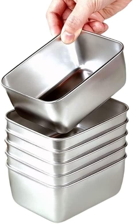MVSR 6 Stück Frischhaltedosen Mit Deckel, Meal Prep Boxen, Edelstahl, Backofen Gefrierschrank Geschi