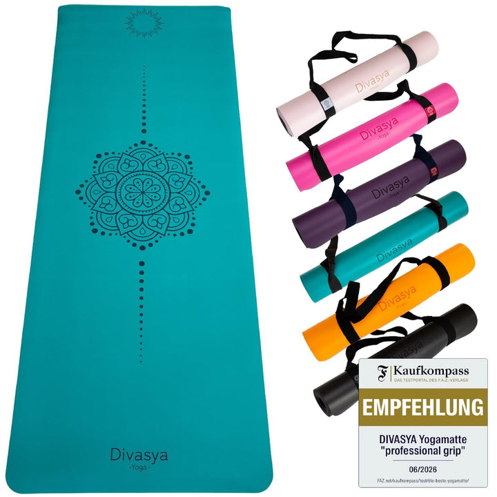 Premium Yogamatte rutschfest: Naturkautschuk rutschfest &amp; japanische professional grip Oberfläche |