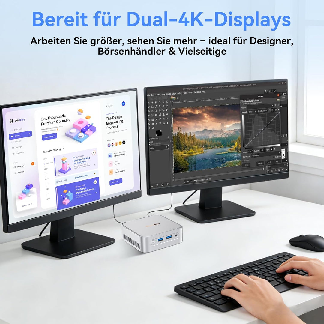 Blackview MP50 Mini PC mit Tastatur und Maus, Leistungsstarker Business Computing, Ultra 4K Grafik,