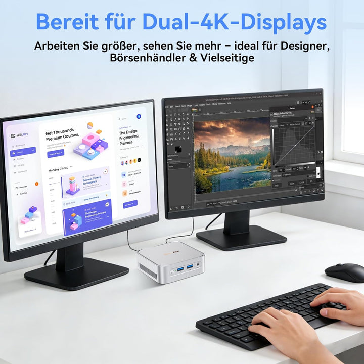 Blackview MP50 Mini PC mit Tastatur und Maus, Leistungsstarker Business Computing, Ultra 4K Grafik,