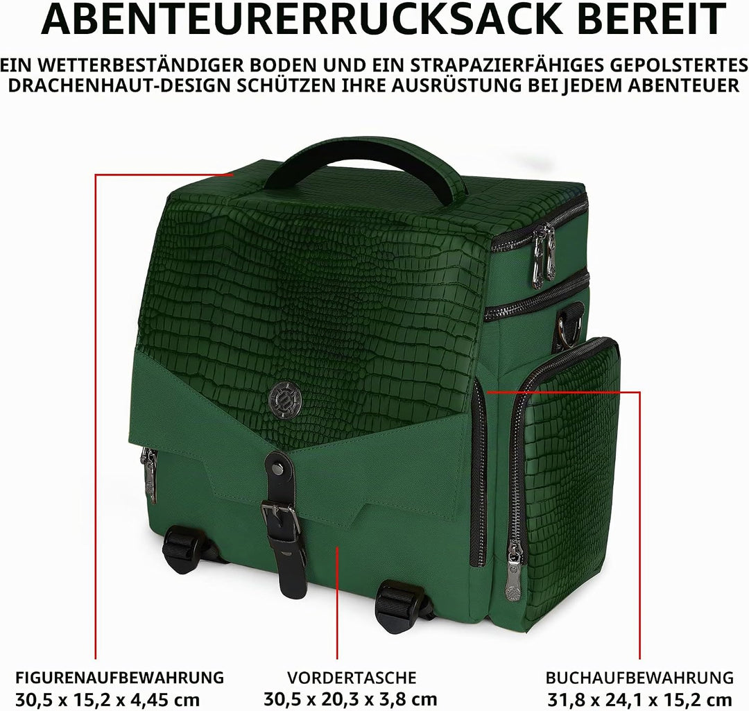 ENHANCE Tabletop RPG-Tasche des Abenteurers, Sammleredition - DND-Tasche mit Tabletop-Miniaturen-Auf