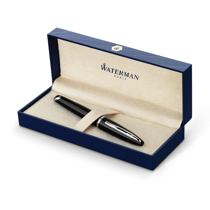 Waterman Carène Black Sea Füller | hochglänzend Schwarz mit Palladiumzierteilen | Füllfederhalter mi