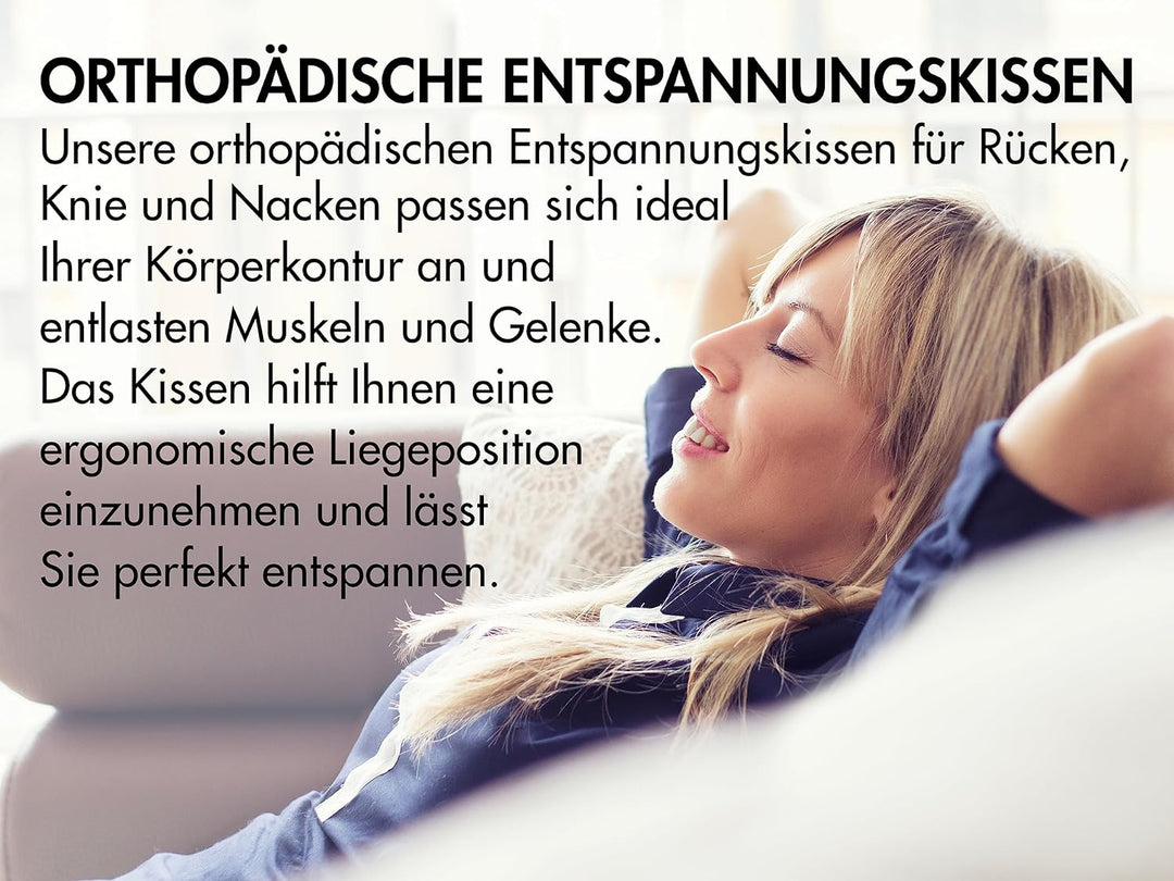 Traumnacht orthopädisches Stütz- und Entspannungskissen Set bestehend aus 1x Kniekissen, 1x Nackenro
