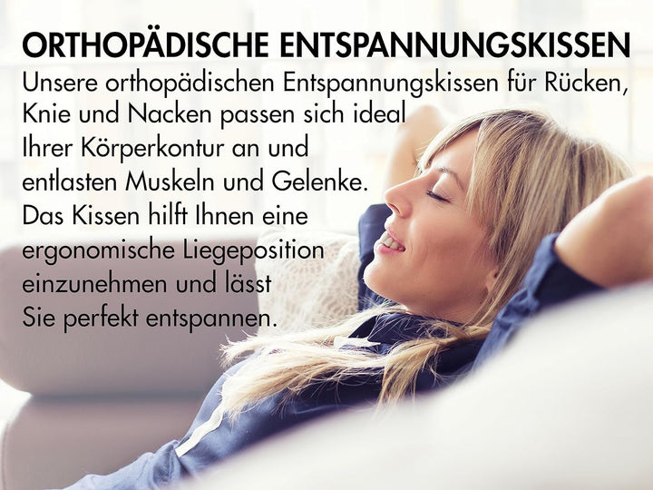 Traumnacht orthopädisches Stütz- und Entspannungskissen Set bestehend aus 1x Kniekissen, 1x Nackenro