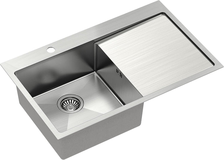 QUADRON | RUSSEL 111 | Einbeckenspüle | Masse: 78 x 48 x 20 cm | Passt in eine Schrankbreite: 45 cm