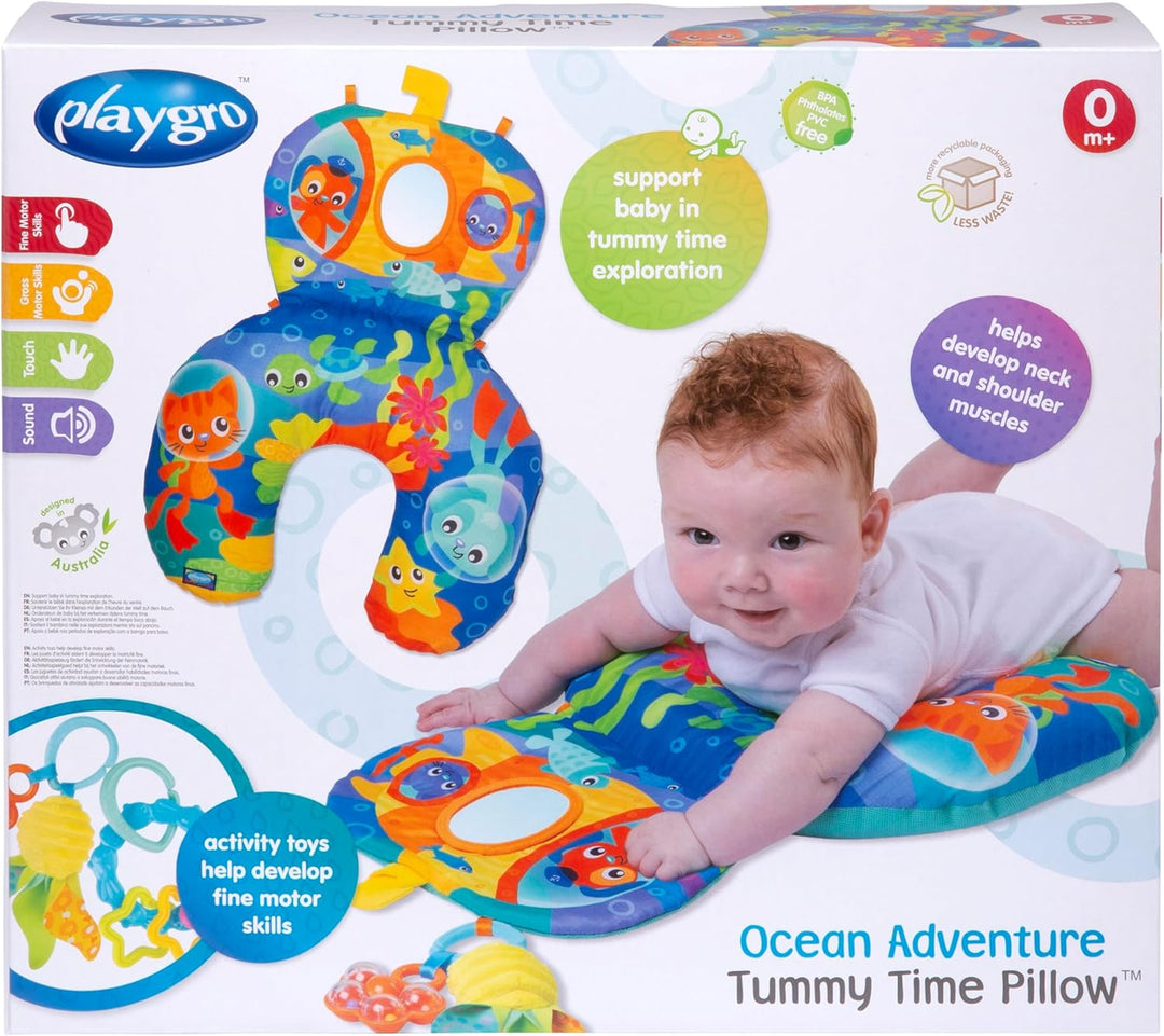 Playgro Ocean Adventure Bauchkissen, Spass und Unterstützung für die Zeit des Mundes nach unten für