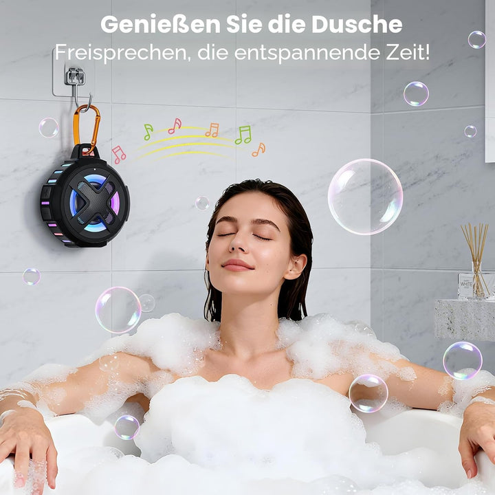 Xleader X8 (2 Gen) Bluetooth Lautsprecher, Kleine Musikbox, Zertifiziert IP67 Wasserdicht, Silikon C