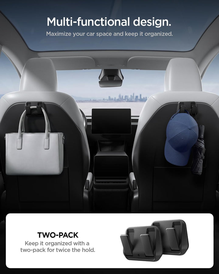 Spigen Autositzhaken [2er-Pack] für Tesla Model Y Juniper 2025 2026 & Model 3 Highland 2024-2026 (Nu