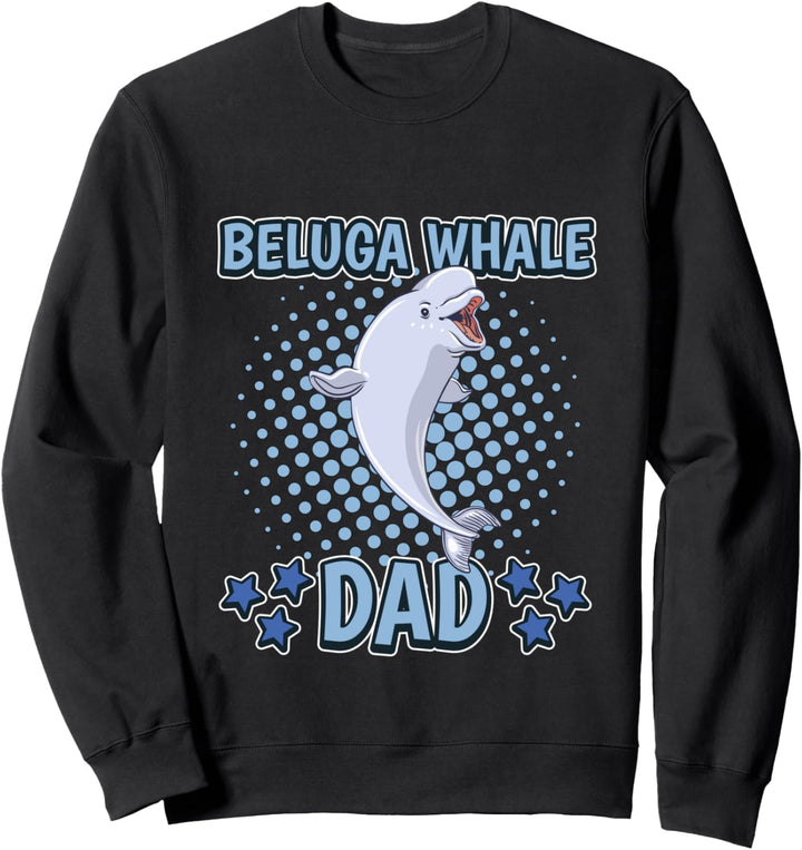 Herren Beluga Whale Dad Papa Vatertag Beluga Wal Sweatshirt