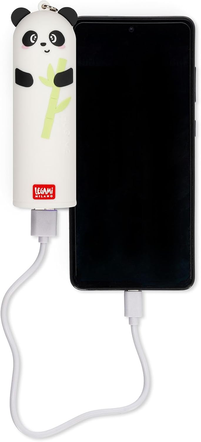 Legami - Tragbares Ladegerät - My Super Power, lädt 2 Geräte gleichzeitig, USB-Kabel Typ C im Liefer