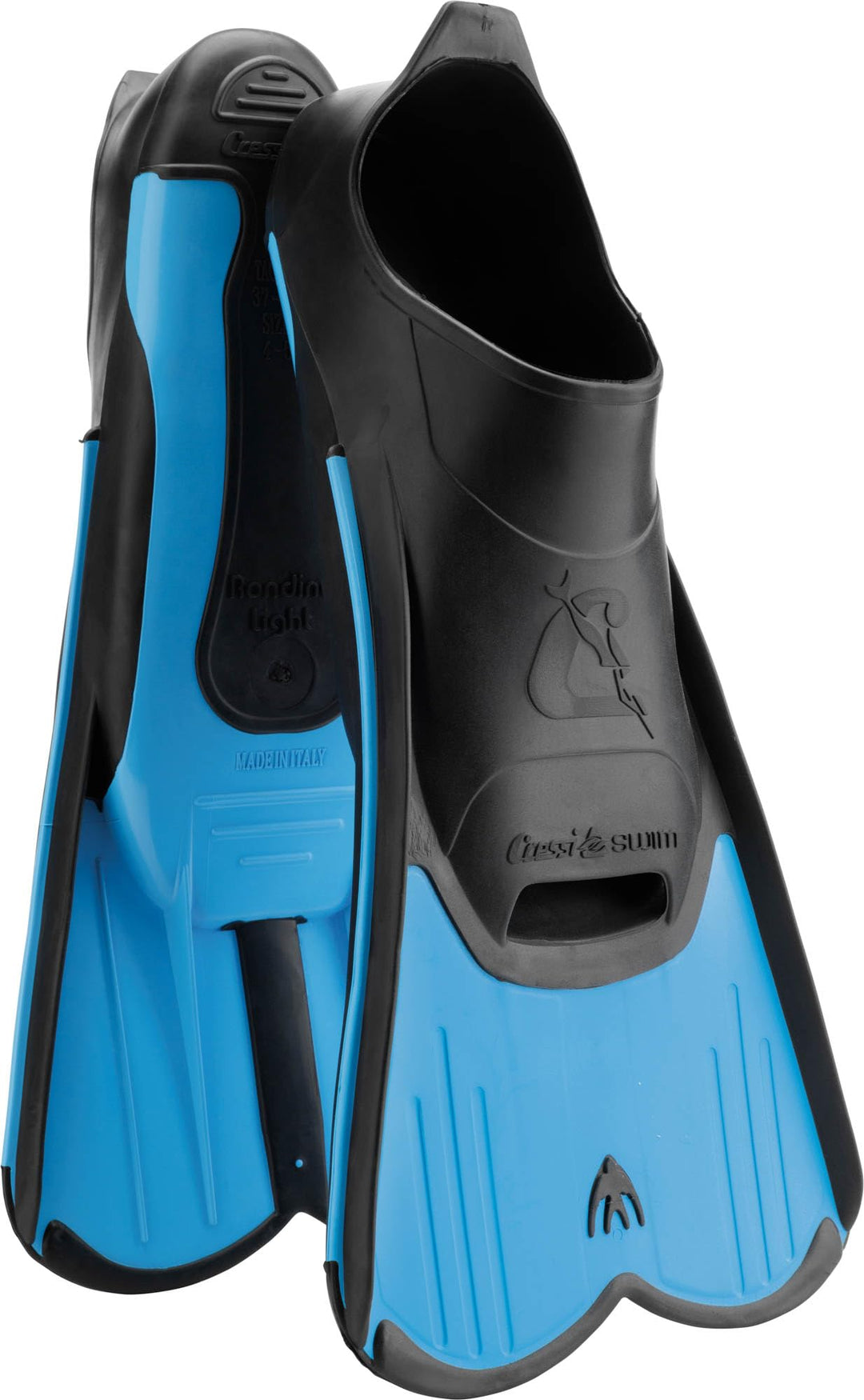 Cressi Light Fins-Kurze Flossen Zum Schnorcheln Schwimmen, Wassertraining, Verfügbar für 31/32 Blau/