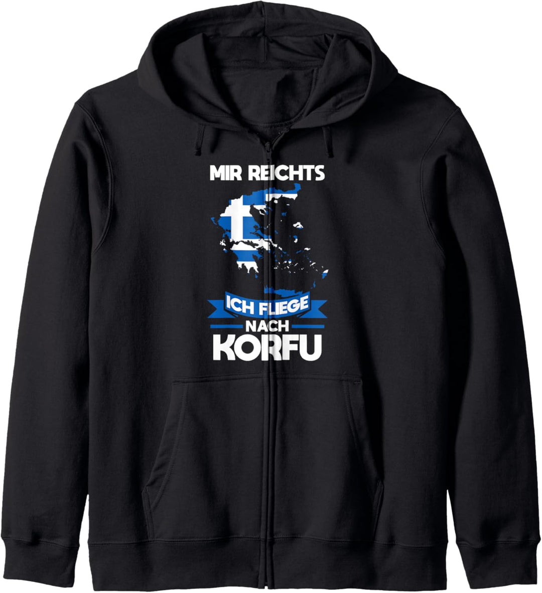 Korfu Griechenland Griechische Flagge Kapuzenjacke