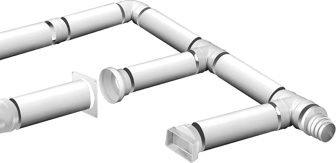 Verbindungsstück Bogen 90º Vents PVC Lüftungsrohr/Flexrohr (150mm)