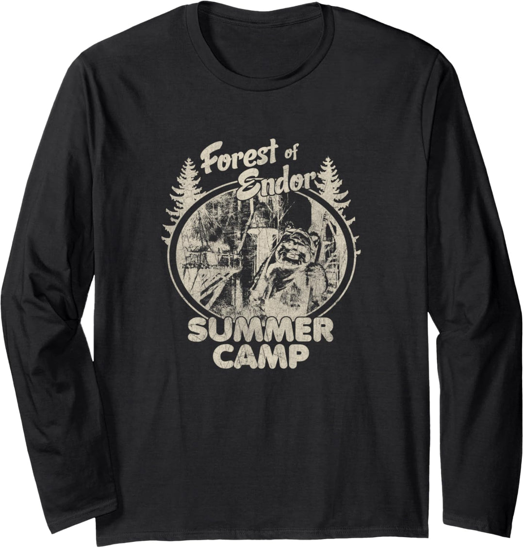 Star Wars Wicket Ewoks Endor Forest Summer Camp Langarmshirt